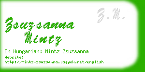 zsuzsanna mintz business card